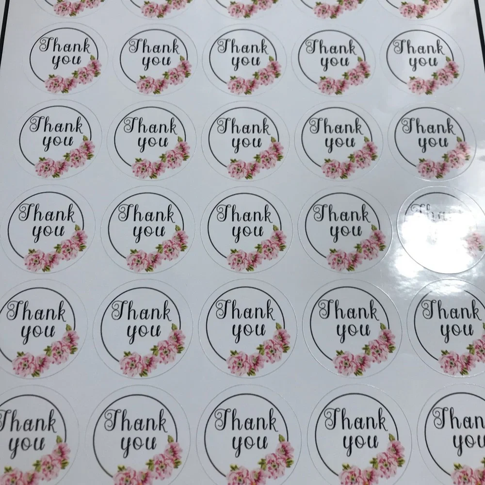 5 random choice mystery pick thank you sticker sheets